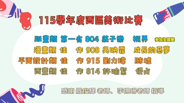 「115學年度西區美術比賽」