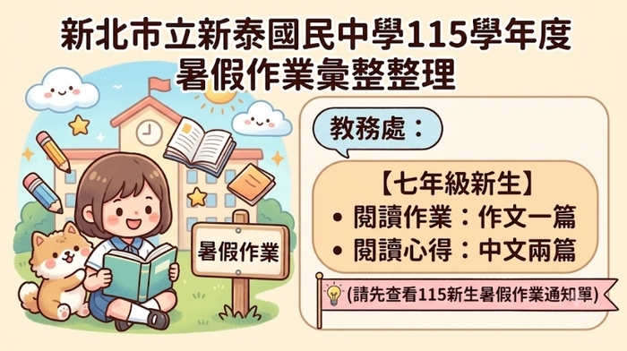 115暑假作業彙整整理
